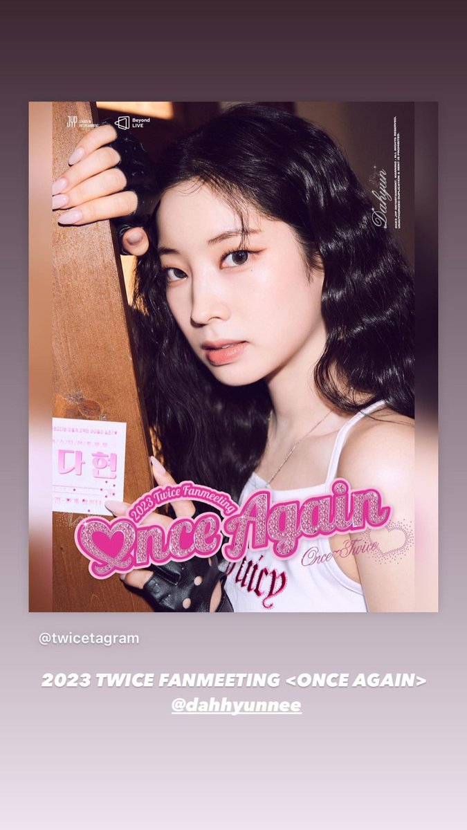 Sana961229TWICE's tweet photo. 2023.09.21 #TWICETAGRAM Story Update
2023 TWICE FANMEETING
<ONCE AGAIN> @/m.by__sana @/dahhyunnee @/thinkaboutzu
#TWICE #트와이스 #SANA #사나 #DAHYUN #다현 #TZUYU #쯔위 #OMCE #원스
#TWICE_8TH_ANNIVERSARY #ONCE_AGAIN @JYPETWICE https://t.co/9kfch2iNZR