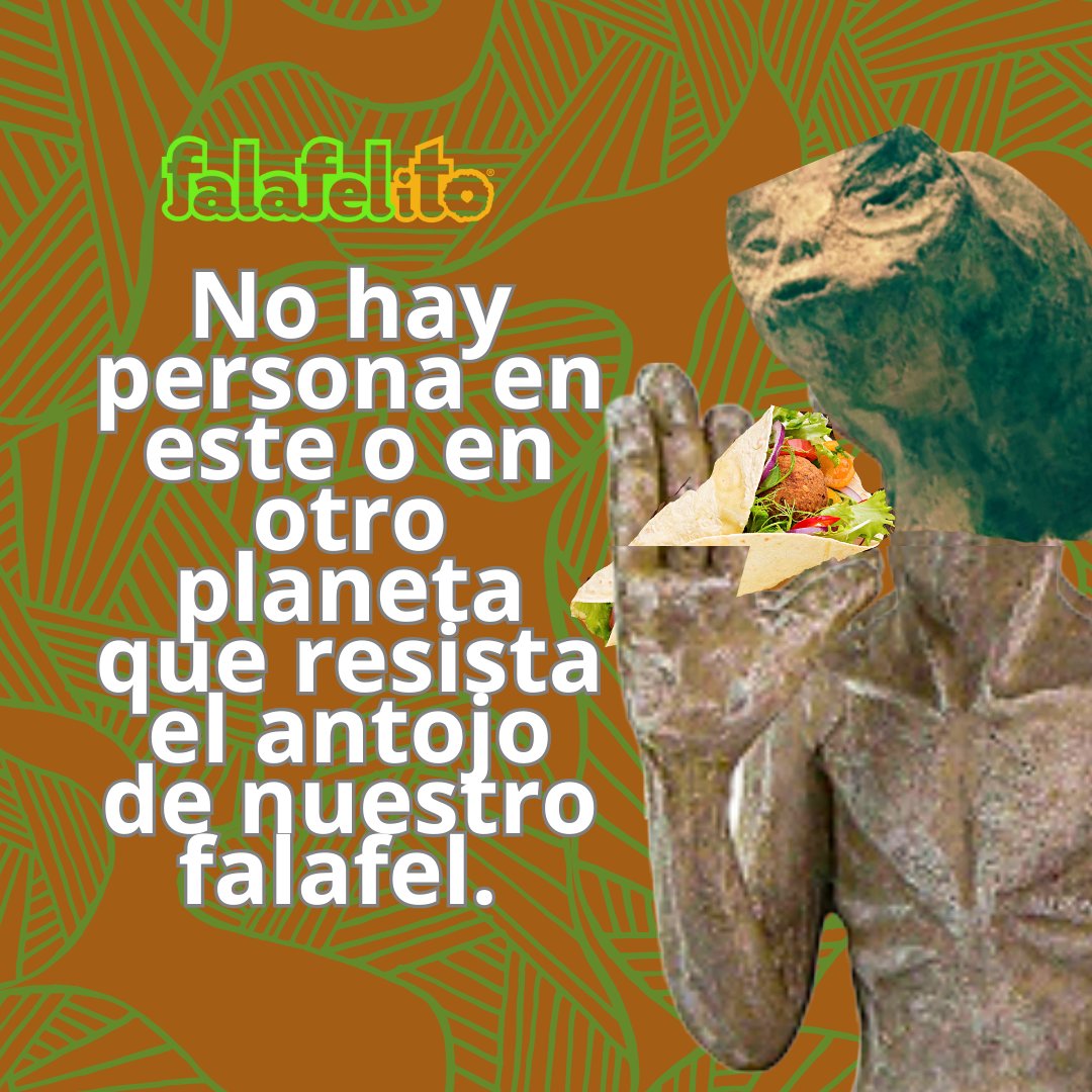 falafelito's tweet photo. ¡Ven por tu falafel!, antes de que otro alien te lo gane. #JaimeMaussan #vegano #coyoacan #Falafel https://t.co/73hnpB7OyF