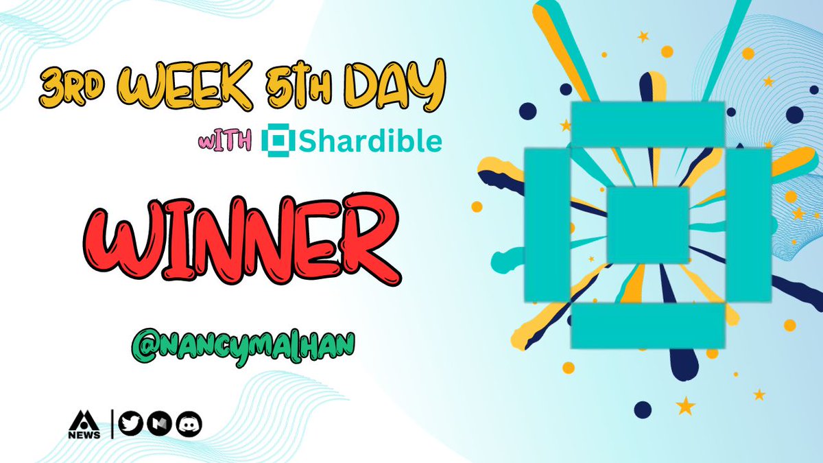 wombshell's tweet photo. Congratulations @nancymalhan
Submit your ERC-20 address in the comments section by September 24th.
Don't worry all! You can still win , Get ready for NEXT Question.
Answer- D
๐ Winner(s): @nancymalhan
๐ฒhttps://t.co/BWIyff3hrN
#shardeumnews #shardible #shardeum https://t.co/WkIWLpQxQF