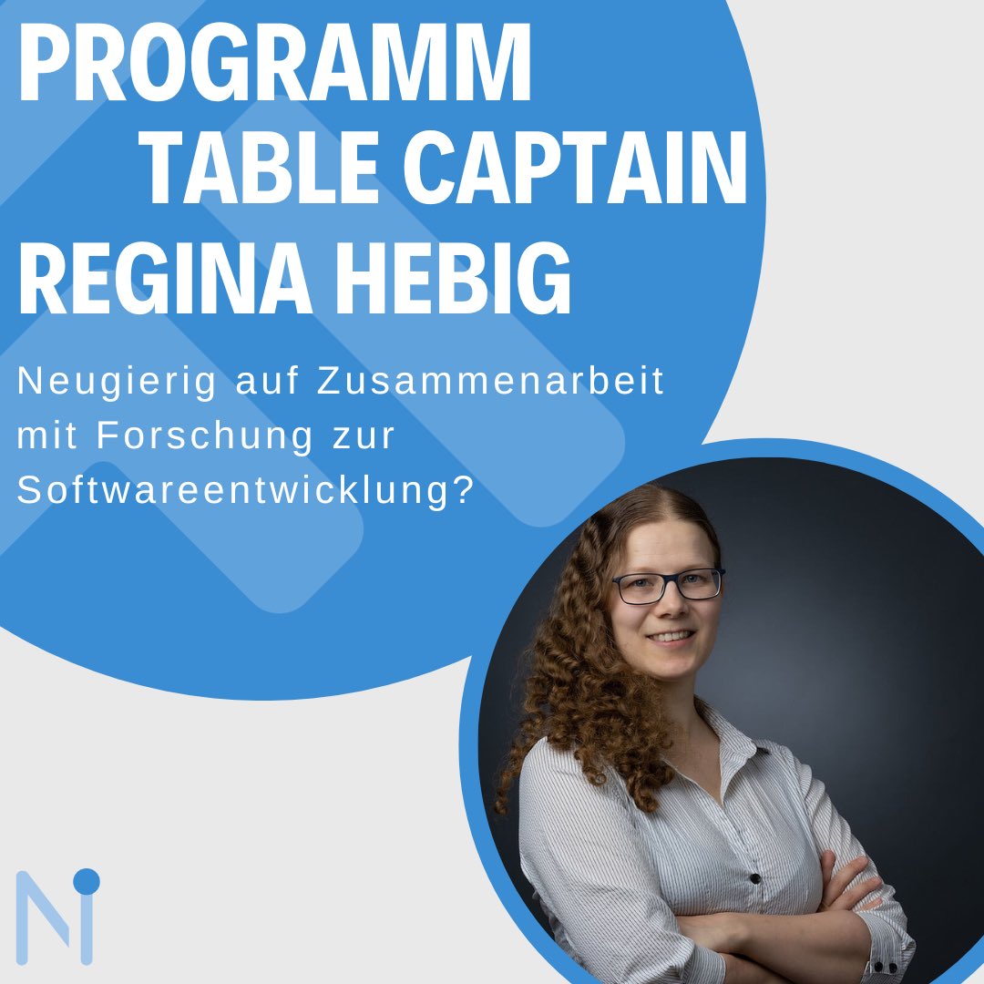 NconfeV's tweet photo. 👋 Trefft Regina Hebig, unsere Professorin für Software Engineering an der Uni Rostock! 

Im TableCaptain stellt Regina vor wie Zusammenarbeit mit ihr und ihrer Forschungsgruppe aussehen kann und möchte von euch lernen was ihr euch von ihrer Forschung wünscht.  #nconf https://t.co/3wVq5rPkav
