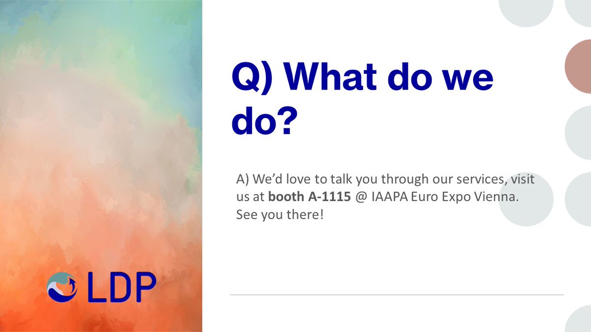 LDP_Economics's tweet image. Drop by booth A-1115 at IAAPA Expo Europe Vienna for a chat about what we do!