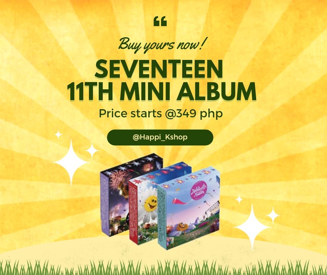 happi_kshop's tweet photo. HAPPI PH GO

SEVENTEEN 11TH MINI ALBUM "SEVENTEENTH HEAVEN" SEALED

NO POB
- 349 php

Weverse w/ POB
- 850php
- (all inclusions  : POB &amp; FS pc) 

Ktown w/ POB 
- 799php

Random/set
POB pooling
,
order here: 
https://t.co/0nvuE0fWTp

DOP- OCT 20
NETA

#HAPPI_GO_LUCKY https://t.co/tvRAXkp3b2