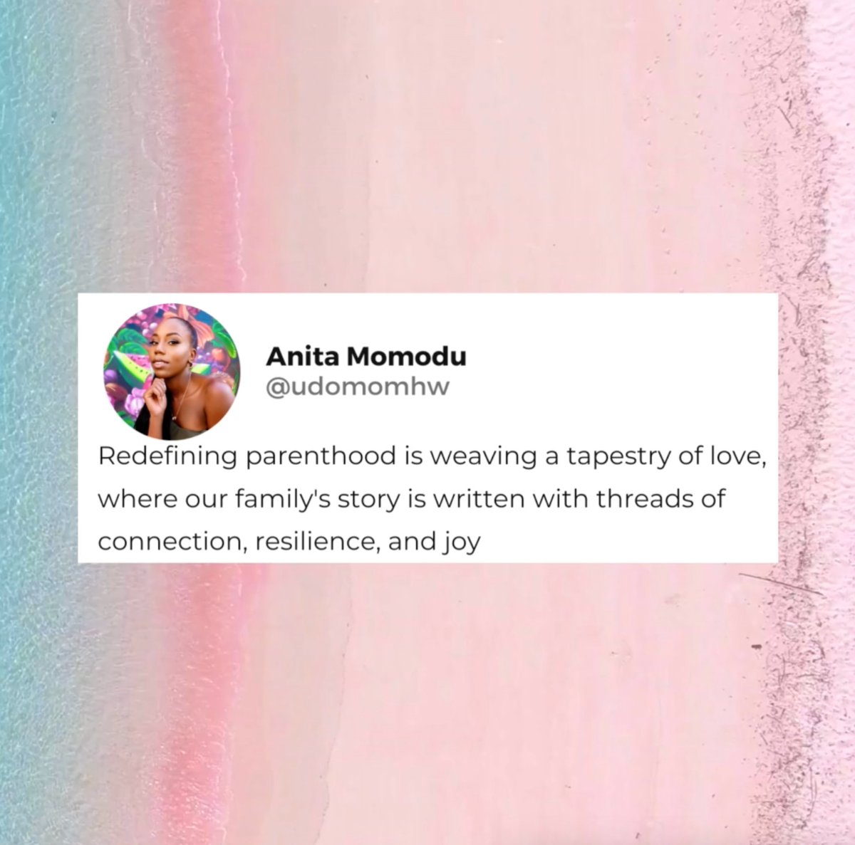 udomomhw's tweet image. 🧶🌈 Weaving a tapestry of love, redefining parenthood with threads of connection and resilience. #TapestryOfLove #RedefineFamily

 Grab your FREE copy of the Redefining Parenthood workbook today!udomom.ck.page/2f6a345b31