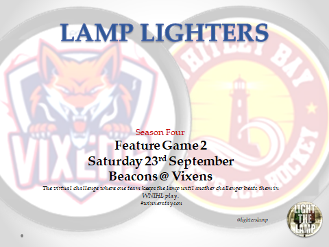 LightersLamp's tweet photo. SATURDAY GAME DAY ALERT

The @SolihullVixens will defend the lamp when they host @WBWIHC in our feature game

Winner stays on in our challenge - but with a twist this year of a virtual one-goal handicap for each game in your winning streak

Can the Vixens overcome a 1 goal start? https://t.co/QmGD82Bo8s