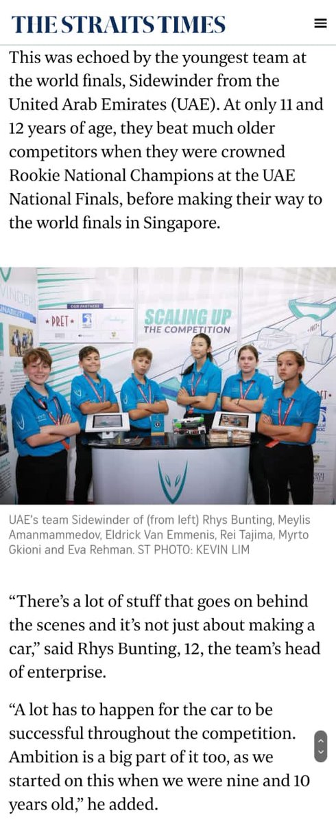 Congratulations to Team Sidewinder who finished 36th in the #F1inschools world finals in Singapore. They started the journey back when they were in @HartlandIntl Primary - look how far they have progressed and the youngest team ever. Not bad for a bunch of 12 year olds!!!