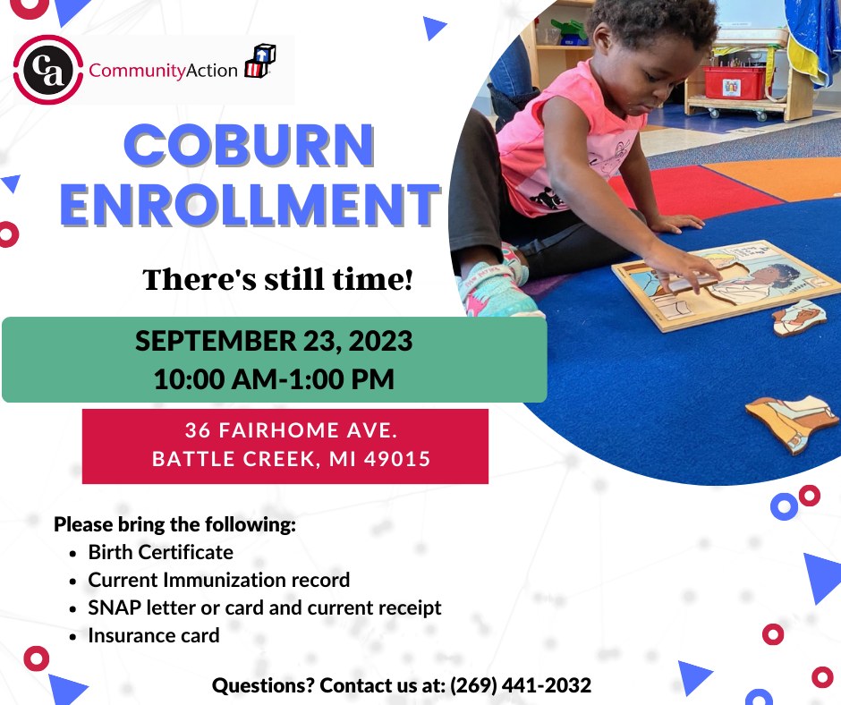 tweetcaascm's tweet photo. 𝐂𝐨𝐛𝐮𝐫𝐧 𝐢𝐬 𝐄𝐧𝐫𝐨𝐥𝐥𝐢𝐧𝐠!
Join us THIS SATURDAY, September 23, 10am-1pm at Coburn for open enrollment for FREE Preschool! 📷📷 https://t.co/xHWXp4KXKD