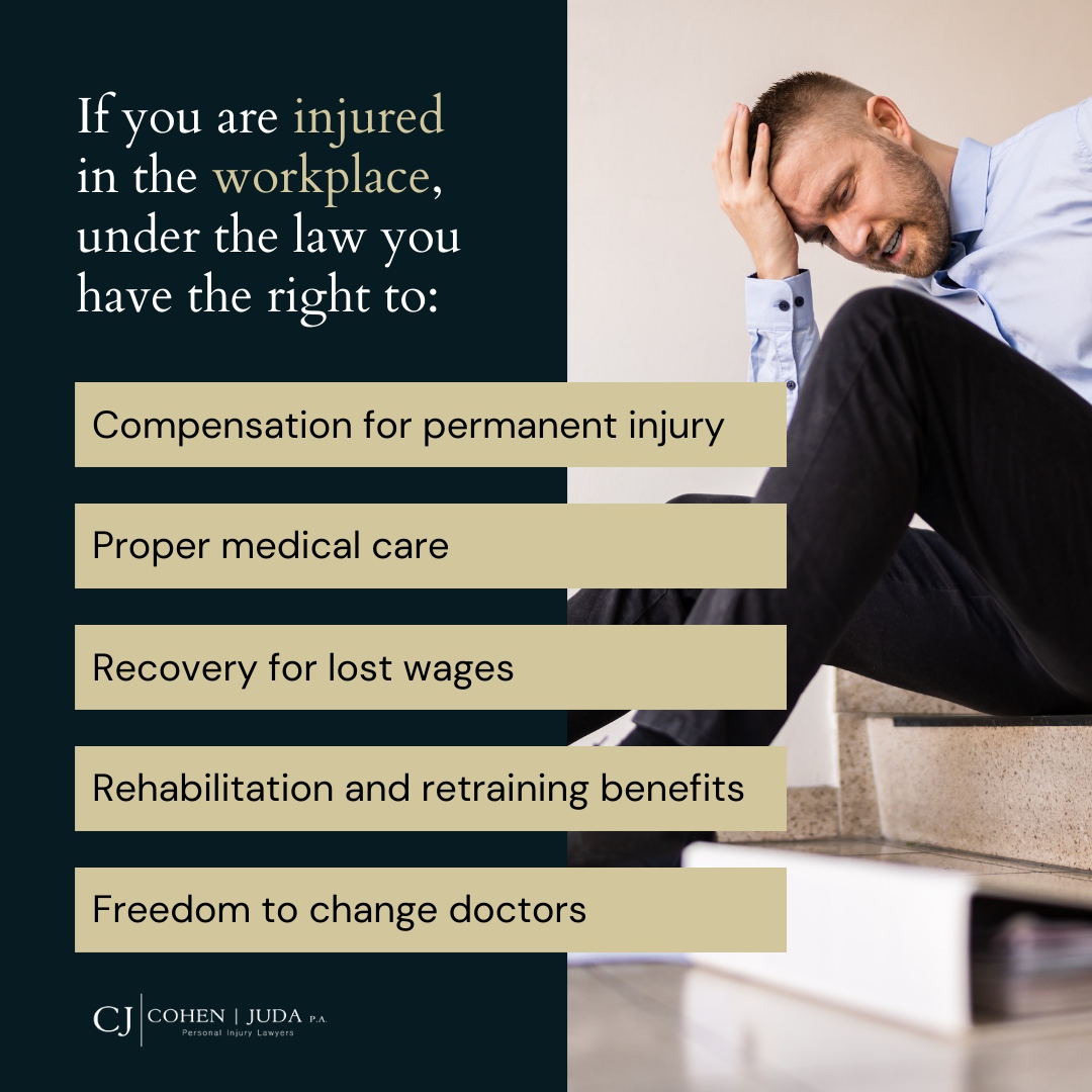 CohenandJudaLaw's tweet image. Involved in a Workplace Injury? Know your rights! 

Call 📲 (954) 800-6461 for a complimentary consultation. 

#workerscomp #workerscompattorney #personalinjury #justice #attorneyatlaw #personalinjuryattorney #legalservices
