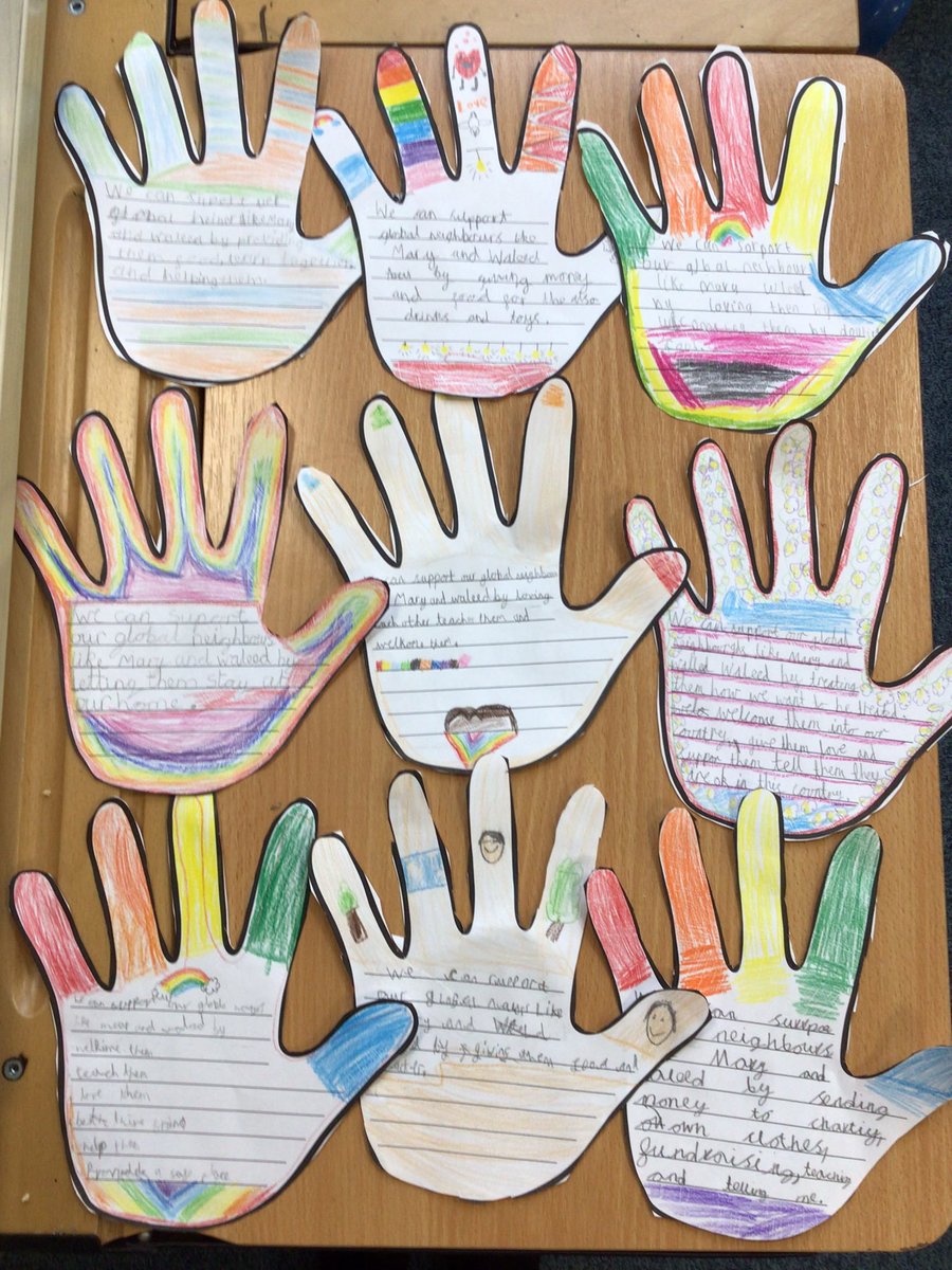 StMaryB17's tweet photo. For #superscienceday #Y3 have been thinking about loving our neighbours. They thought about how we can care for our global neighbours who may be refugees, or people in need. #Laudatosi #creationweek #science https://t.co/fRd4WyV9uY
