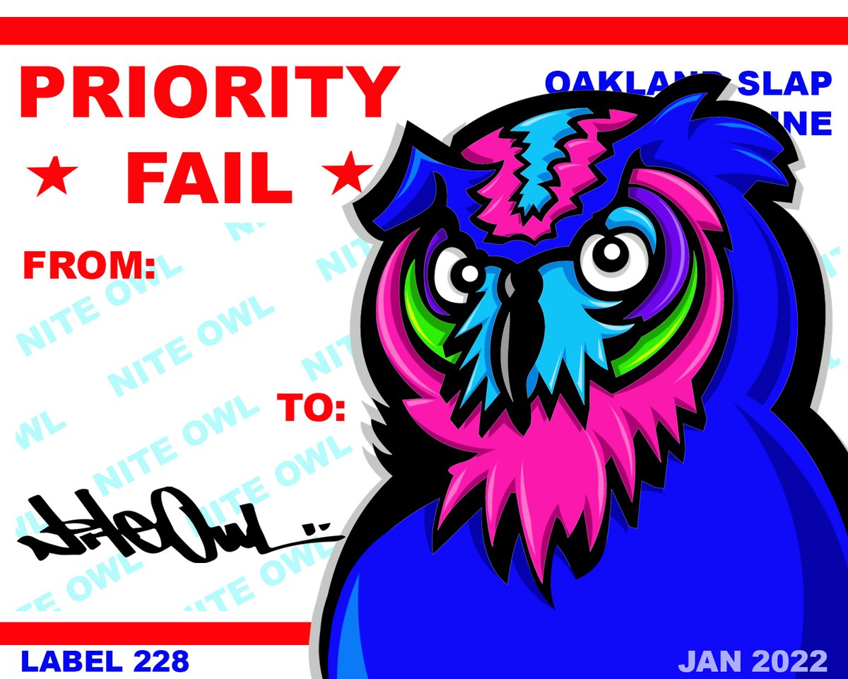 here's how you score a custom Priority Fail of your own.

Collect all the stickers from Series 01 or Series 02.
it's that simple.
then you'll receive a full custom owl of your own!

only on <a href="/tezos/">Tezos</a> 😃😃😃🤘💪🦉🦉