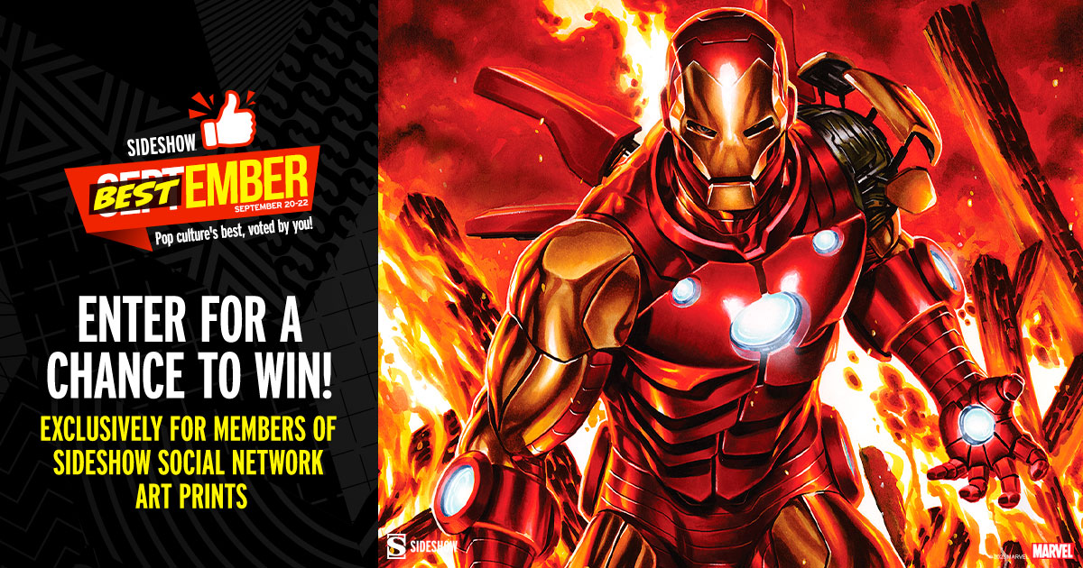 Fire up those repulsors and fly to the Sideshow Social Network for details on your chance to win the Iron Man Fine Art Print (Unframed Printer’s Proof) by Mark Brooks. 

side.show/joinus

#Marvel #IronMan #Giveaway