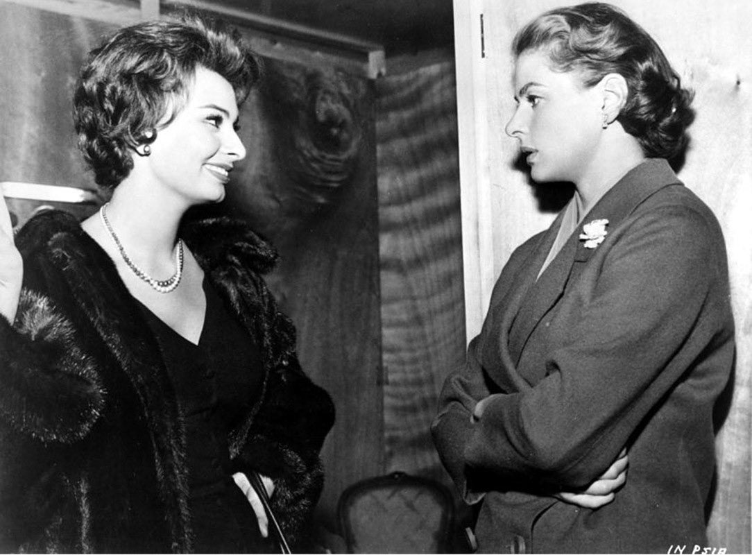 ingrid bergman and sophia loren, 50s