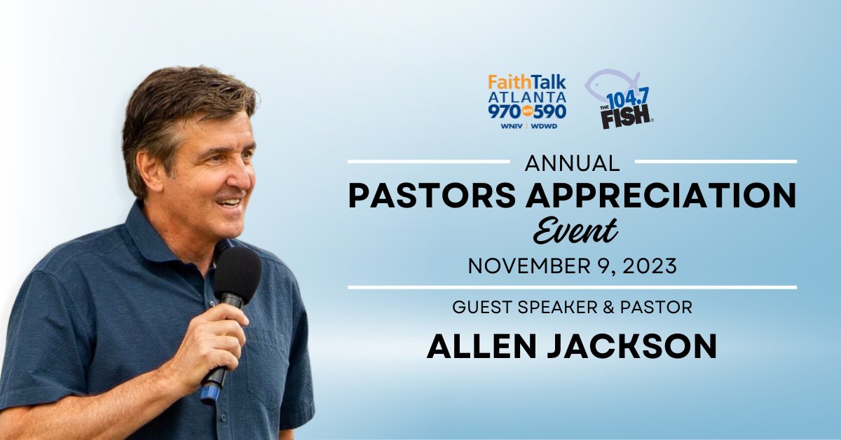 FaithTalkATL's tweet image. Join us at the PASTORS APPRECIATION EVENT on Nov 9th at @MountParan - Enjoy lunch, fellowship, and a message from @allenjacksonmin, Senior Pastor of World Outreach Church. Get your $10 tickets now at itickets.com/events/475343
#PastorsAppreciation #AtlantaSpiritualLeaders