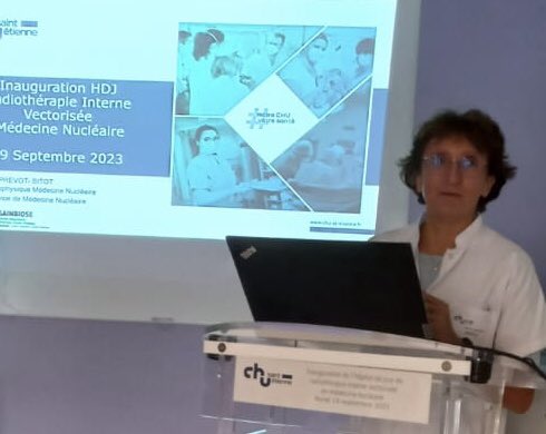 PrevotBitotN's tweet photo. Le service de Medecine Nucléaire du #CHUSE CHU de Saint-Etienne réalise en hôpital de jour depuis mi août des radiothérapies internes vectorisées pour le traitement des cancers de la prostate et neuroendocrine métastatiques- https://t.co/2VBRaYDmgG # via @Dailymotion https://t.co/Pz92tQ8F6C