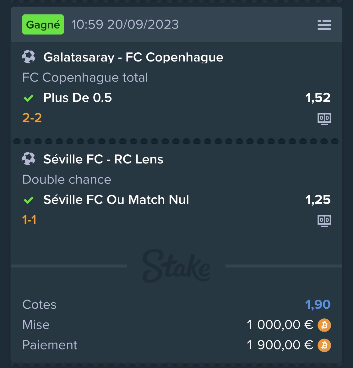PronosSnake's tweet image. Safe 1.90 Validé ✅🔥 #TeamParieur