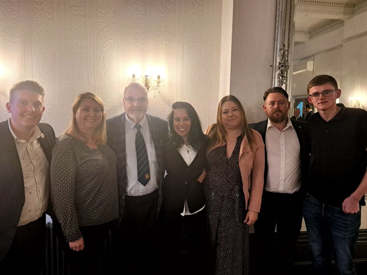 Staffs Moorlands Tories have a new exec…

(L-R)

> Joe Porter, Fundraising 
> Karen Bradley, Parliamentary Candidate
> Mike Worthington, President and Patron's Club Chair
> Rathi Pragasam, Chair
> Catharine Aberley, Treasurer
> Marc Durose, Political
> Callum Beswick, Membership