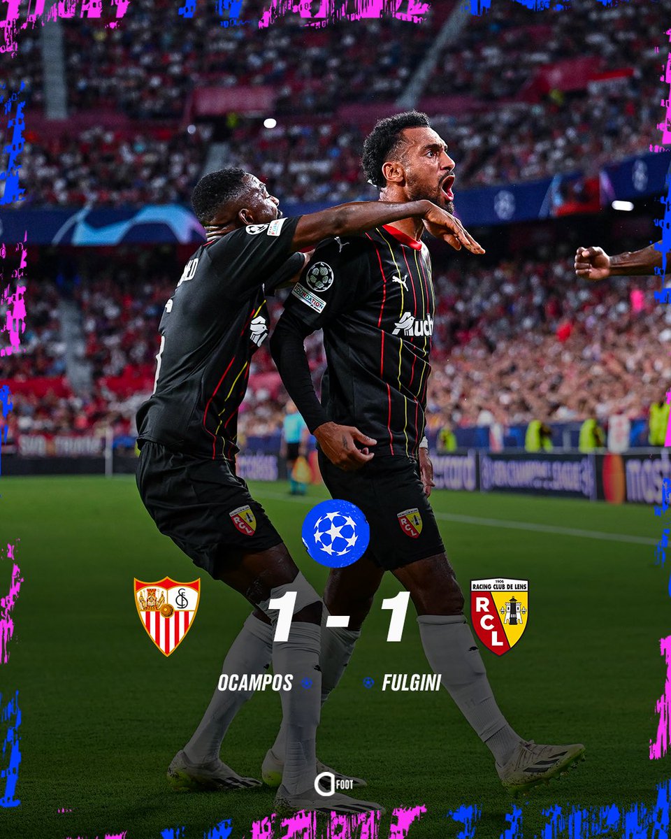 ActuFoot_'s tweet image. LE RC LENS DÉCROCHE LE NUL À SÉVILLE ! ❤️💛