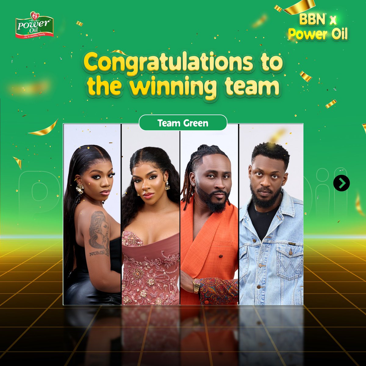PowerOilNG's tweet photo. 🏆 Congratulations to the winners ‘Team Green’ for conquering BBNxPowerOil Task Day! We enjoyed the sportsmanship and energy.
Bug Ups ‘Team Maroon’ you all definitely brought your A game and didn’t make it easy for the other team https://t.co/5AUo6G827G