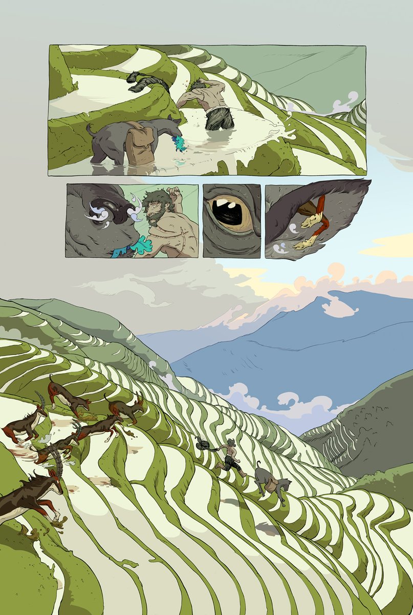 grimwilkins's tweet photo. It's the final day to fund my new comic MIRENDA AND THE GOLDEN HORNS on Kickstarter, and I just wanted to mention that the original MIRENDA graphic novel is available too! 

Here are a few of my favorite pages from the original MIRENDA book

(Link below) https://t.co/sdpFA48CI8