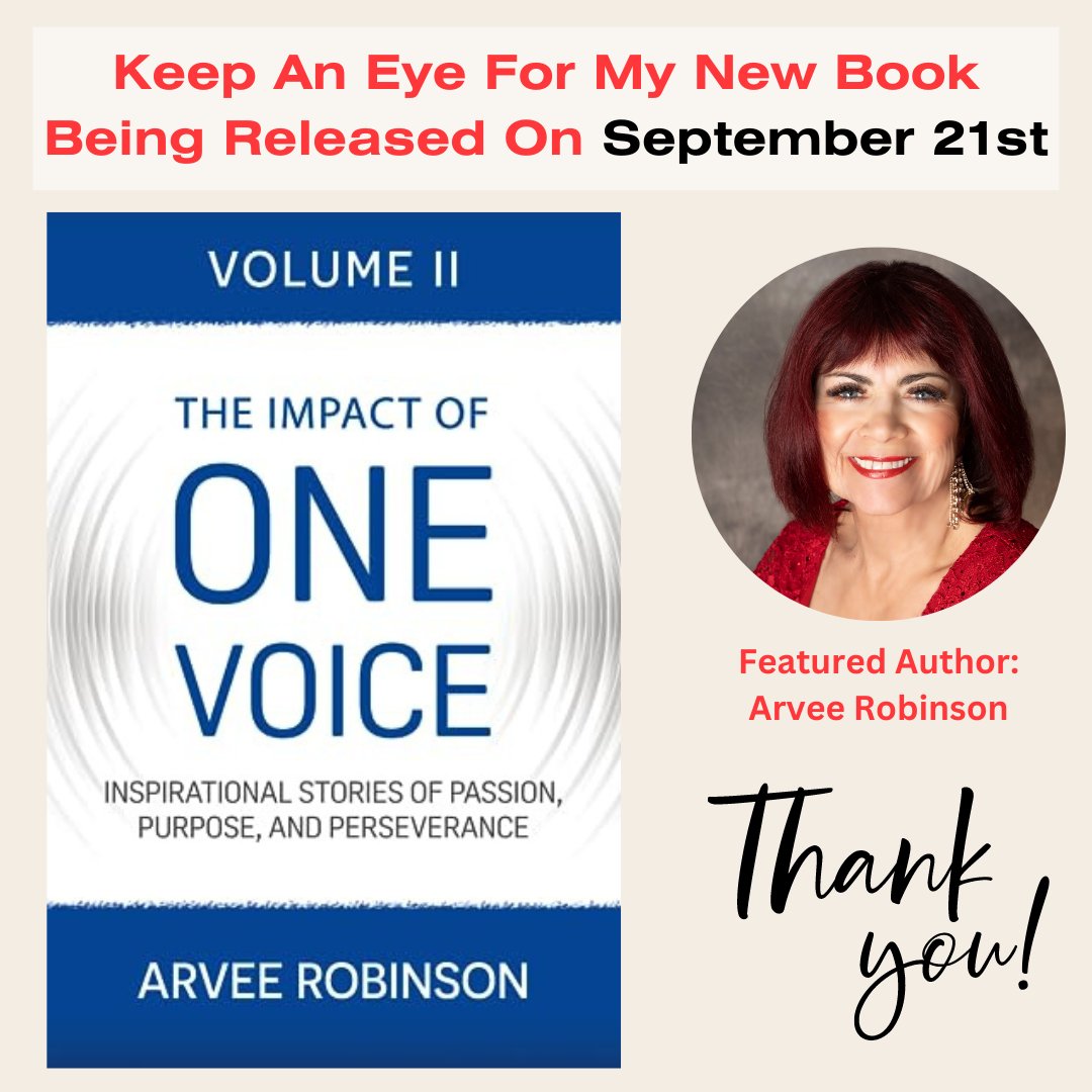 "The Impact Of One Voice Volume II" is launching tomorrow, September 21st!!

You won't want to miss the opportunity to snag it for just $.99 on Amazon. And be sure to follow me on social media for the link to purchase it first thing tomorrow morning. 

#authors #impactofonevoice