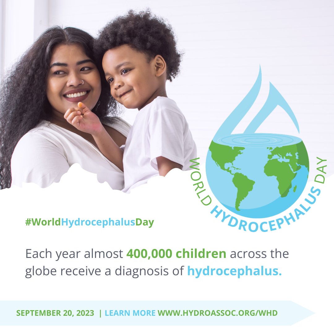 HydroAssoc's tweet photo. Your participation in World Hydrocephalus Day matters. Each year almost 400,000 children across the globe receive a diagnosis of #hydrocephalus. Let's make a difference together! #WorldHydrocephalusDay #HAM23 https://t.co/t0mbwTUqvR