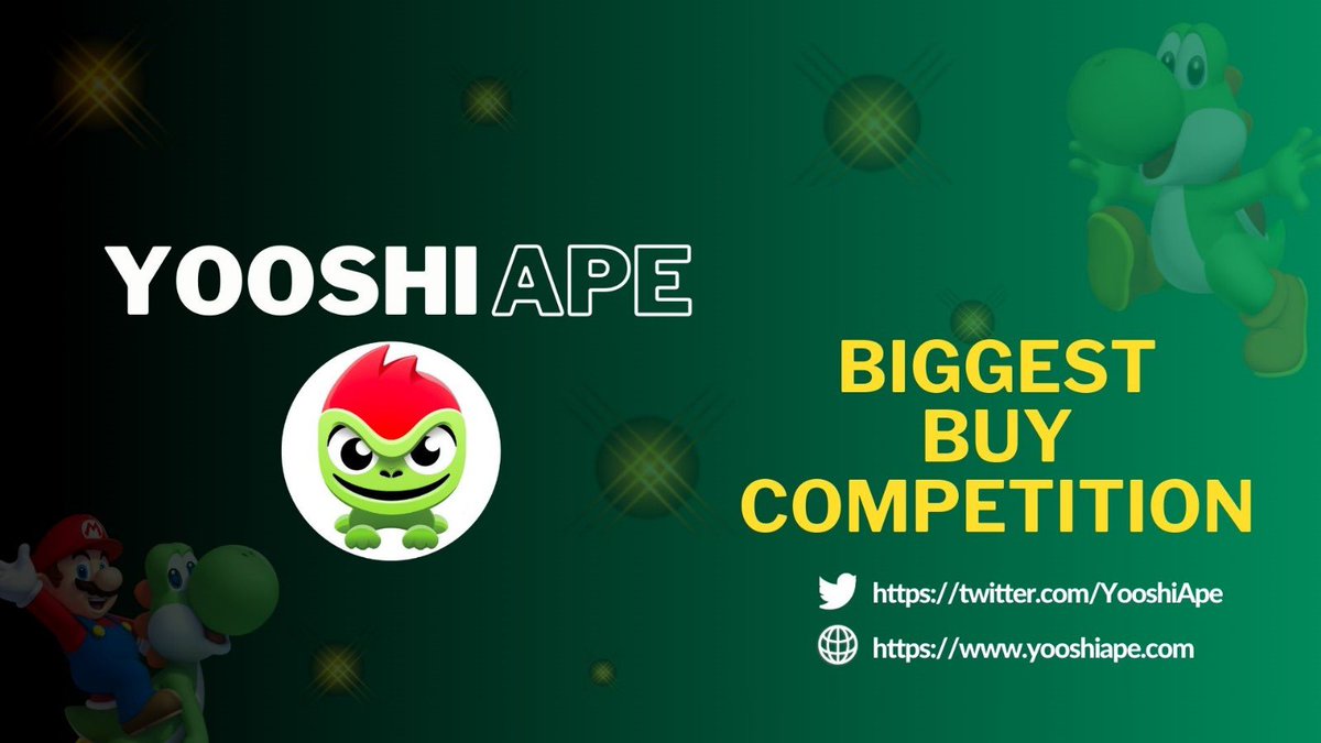 YooshiApe's tweet photo. 🔰 YooshiApe/WBNB Biggest Buy Competition is live!

🕡 End Time (UTC): 2023-09-22 15:15:00
💲 Minimum Buy: 0.1 WBNB

1️⃣ First Prize: 5 BNB

https://t.co/3miXtX7a3U

#YooshiApe #BSC #BSCGems #BNB #Competition #pancakeswap https://t.co/VUya3CNCpw
