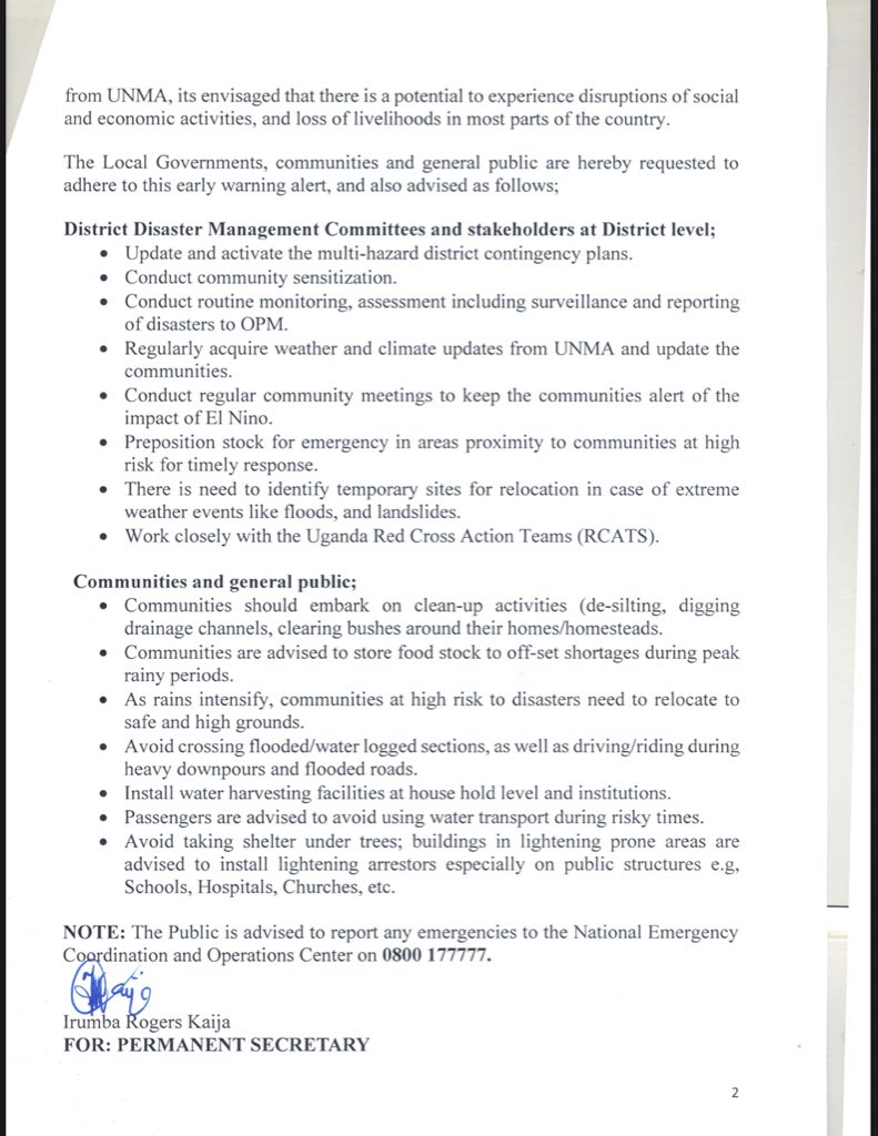 racheallinnea's tweet image. @OPM has issued a warning alert for flood hazards envisaged during this rainy season in Uganda. 

Should we take this warning seriously, oba tetwagala kutunyonyola, twagala vibe? #ClimateAction #Livelihoods #MakComms

@snamso 
📸 Courtesy photo