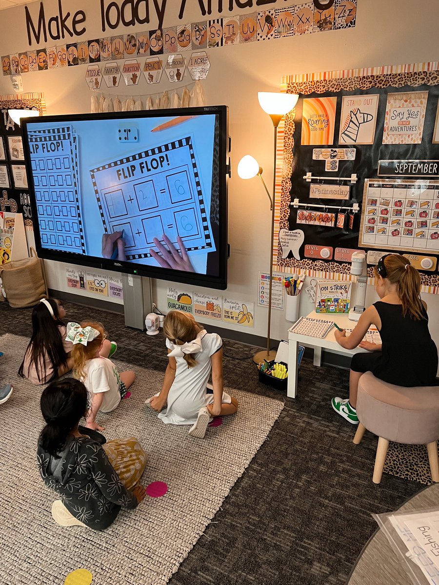 MissSGoldring's tweet photo. We have been so “hoppy” about addition by showing our learning of addition on the number line &amp; practicing turn-around facts with fun games! #InspireExcellence #DragonProud https://t.co/ppYbz8DJin