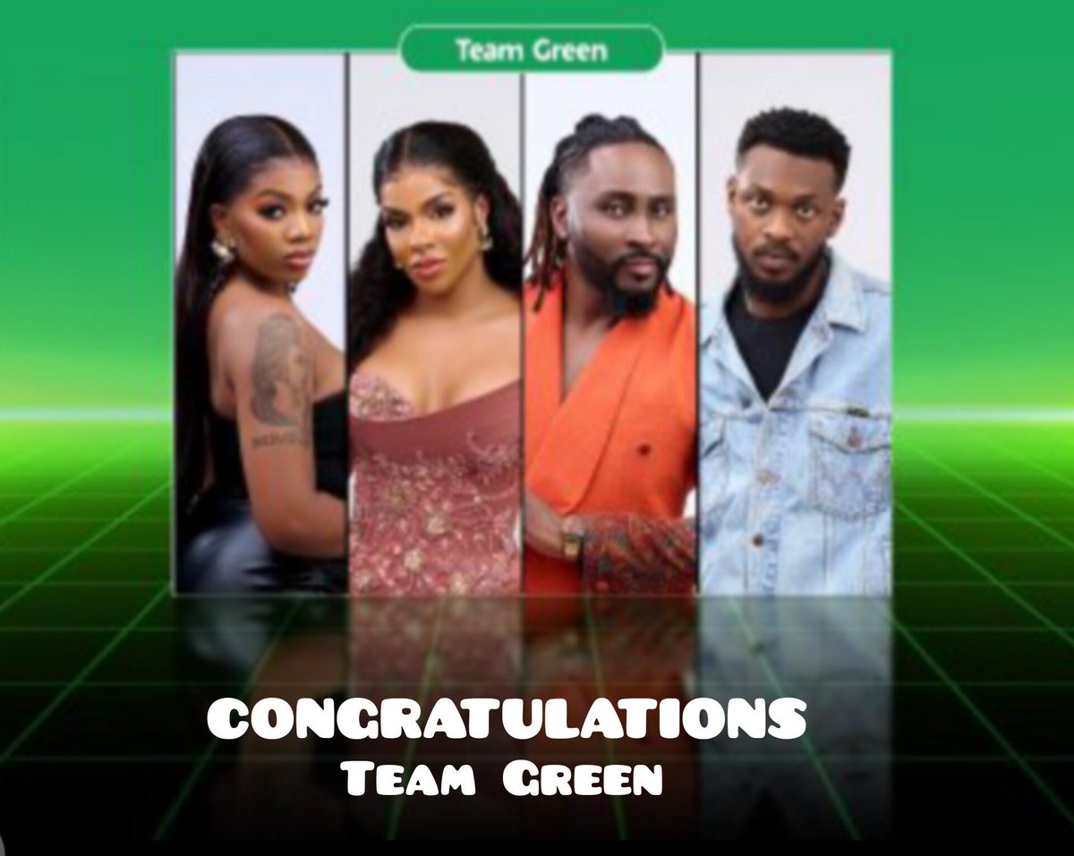 BreakfastKamar's tweet photo. Congratulations Team Green ( Pere , Adekunle, Venita and Angel for winning the Oil .
Well deserved Victory .
Congratulations
Follow our page KB Focus
#BBNaija #kbfocus #BBNaijaAllStars #Venita #VoteAngel #Pere #Adekunle #Poweroil https://t.co/lcDIPcQIqP