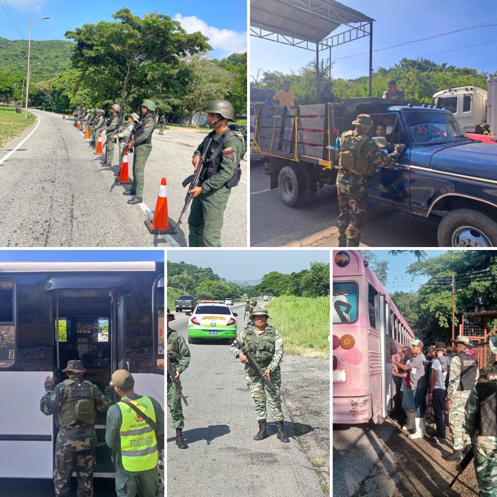 dhernandezlarez's tweet photo. En el marco de la operación de liberación “Cacique Guaicaipuro” se mantiene desplegada la #FANB junto a los #OSC en todo el territorio nacional, en la ejecución de la segunda fase de búsqueda, persecución y captura.

#SeAcabóTocorón 
#IntegrarEsVencer https://t.co/etyrZD1IB3
