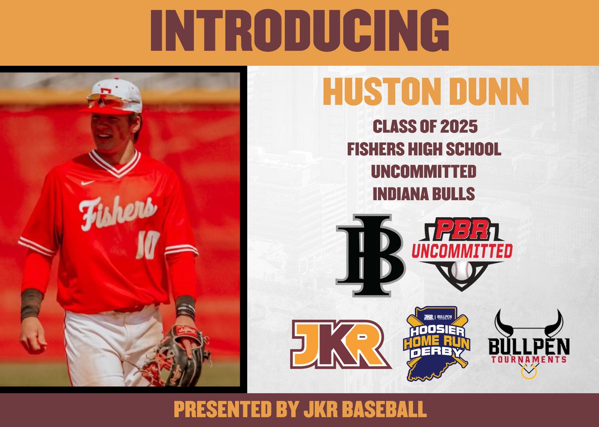 JKR Baseball (@jkr_baseball) on Twitter photo ๐ด๐ EVENT PARTICIPANT๐ ๐ด
Player: Huston Dunn <a href="/HustonDunn/">Huston Dunn</a>
High School: Fishers
Class: 2025
Commitment: Uncommitted
Travel Team: Indiana Bulls
Welcome Huston Dunn to the Inaugural Hoosier Home Run Derby! ๐ด๐ EVENT PARTICIPANT๐ ๐ด
Player: Huston Dunn <a href="/HustonDunn/">Huston Dunn</a>
High School: Fishers
Class: 2025
Commitment: Uncommitted
Travel Team: Indiana Bulls
Welcome Huston Dunn to the Inaugural Hoosier Home Run Derby!