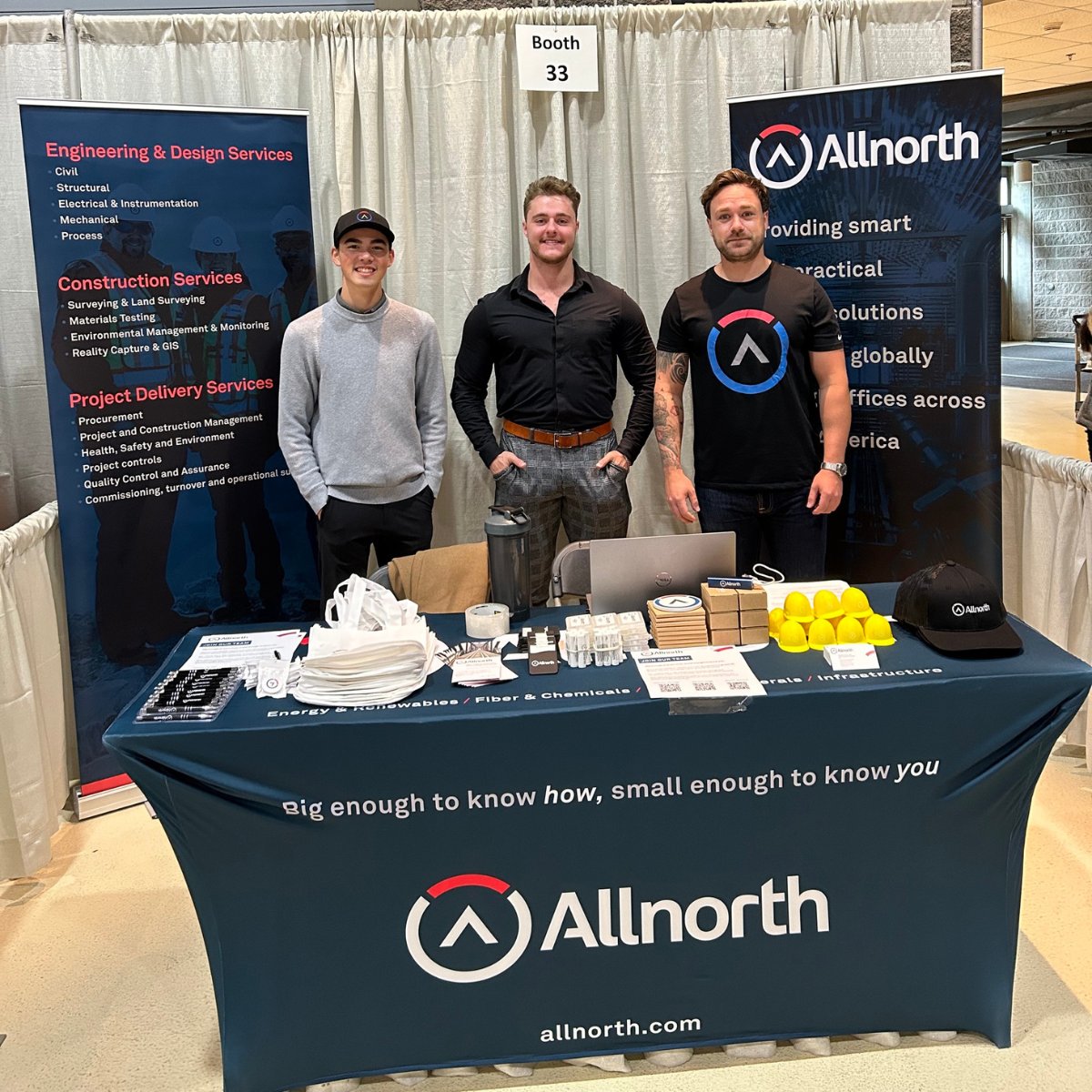 Allnorth's tweet photo. It was a pleasure to be a part of this event and we would like to extend a thank you to the University of Calgary for having us and thank you, to all the students who took the time to chat with us! 
Adam Chipchar, Liam Johnson, and Andrew Peach. #TeamAllnorth https://t.co/60qW4vtgwX