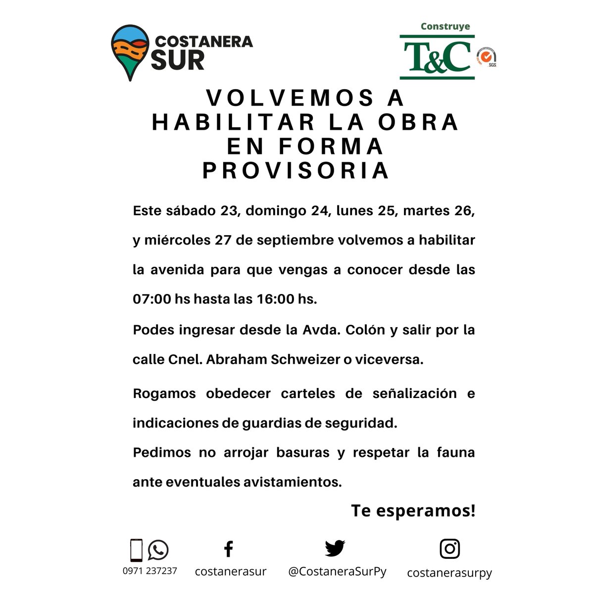 Te esperamos el Sábado 23/09