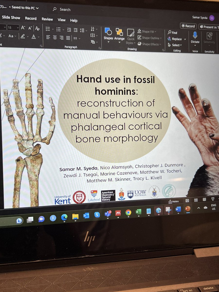Samar__Syeda's tweet image. All ready for #ESHE2023 ! Come see me present on a whole lot of fossil hands tomorrow 👋🏽🦍💀