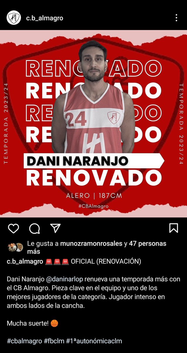 🚨🚨🚨 OFICIAL (RENOVACIÓN)

Dani Naranjo <a href="/daninarlop/">Dani</a> volverá a vestir la camiseta de nuestro equipo Senior una temporada más.