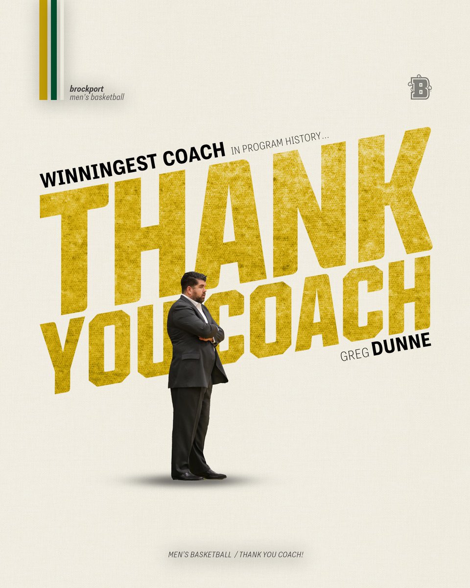 BportAthletics's tweet image. THANK YOU Coach! 🏀🦅

Brockport Head Men's Basketball Coach Greg Dunne announced his retirement today after 24 years with the program, including 16 as head coach.  

Associate Head Coach Joe Clarke named the interim head coach, effective immediately.

🔗: shorturl.at/ghpAK