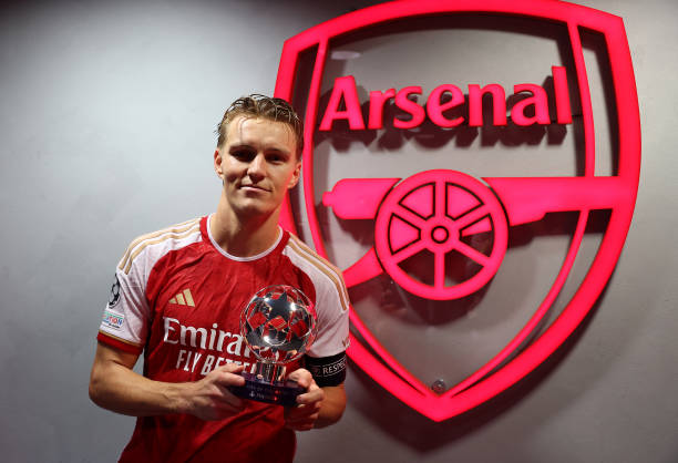 karthikadhaigal's tweet photo. Arsenal captain Martin Odegaard is the MOTM 🔥 https://t.co/cPqDn1IayA