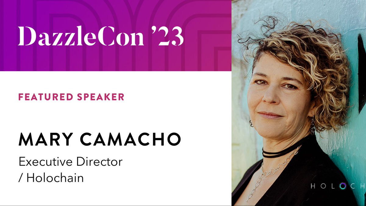 π¦ Zebras Unite π¦ (@zebras_unite) on Twitter photo Our flagship convening is right around the corner. Just announced: <a href="/marycamacho/">Mary Camacho</a> of @holochain will be speaking at #DazzleCon23! Get your tickets today at dazzlecon.com. Our flagship convening is right around the corner. Just announced: <a href="/marycamacho/">Mary Camacho</a> of @holochain will be speaking at #DazzleCon23! Get your tickets today at dazzlecon.com.
