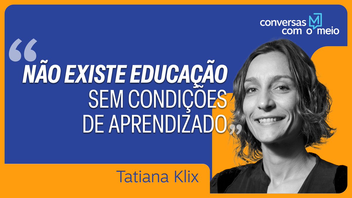 O #ConversasComOMeio desta semana recebe a jornalista especialista em educação @tatiklix. O que há de errado com as escolas brasileiras: os alunos, os pais ou o corpo docente? 
Este e outros assuntos na entrevista no Youtube do Meio: youtu.be/lyfZzh_HLtI