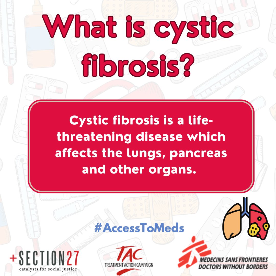 Let's raise awareness about #CysticFibrosis and access to life-changing medicines like Trikafta. 

Learn about Compulsory Licensing and Cheri Nel's court application. SECTION27 is making a difference with amicus intervention for better medicine access.
#AccessToMeds