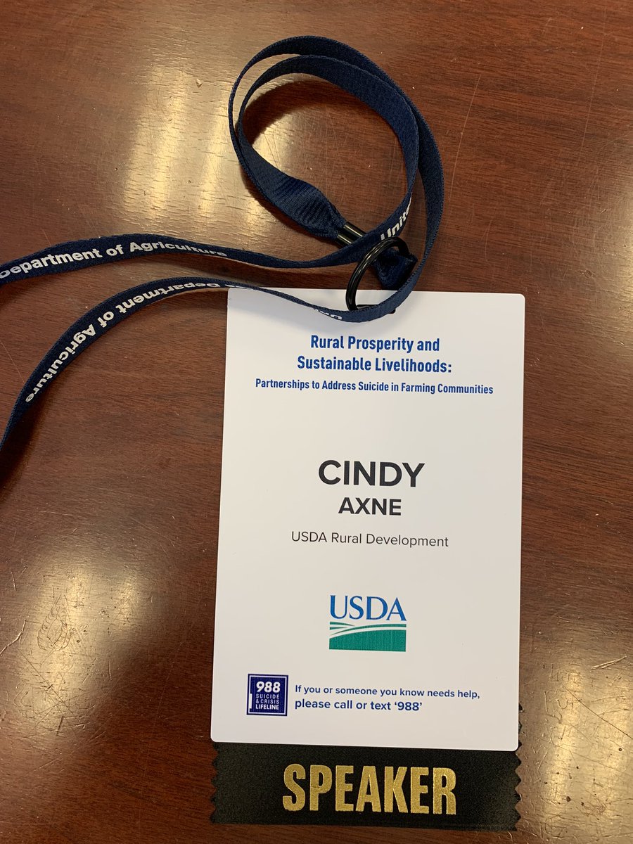 Got to speak about the programs the USDA offers to help individuals and families address mental health and programs we offer to help rural communities thrive. Proud to be in an Administration that believes in rural America!