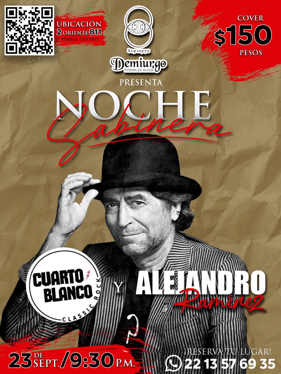 cantares_ar's tweet photo. Noche sabinera en #Puebla con @cuartoblancopue y @ramirisimo . Últimos lugares ! https://t.co/3J7KD5k3vr