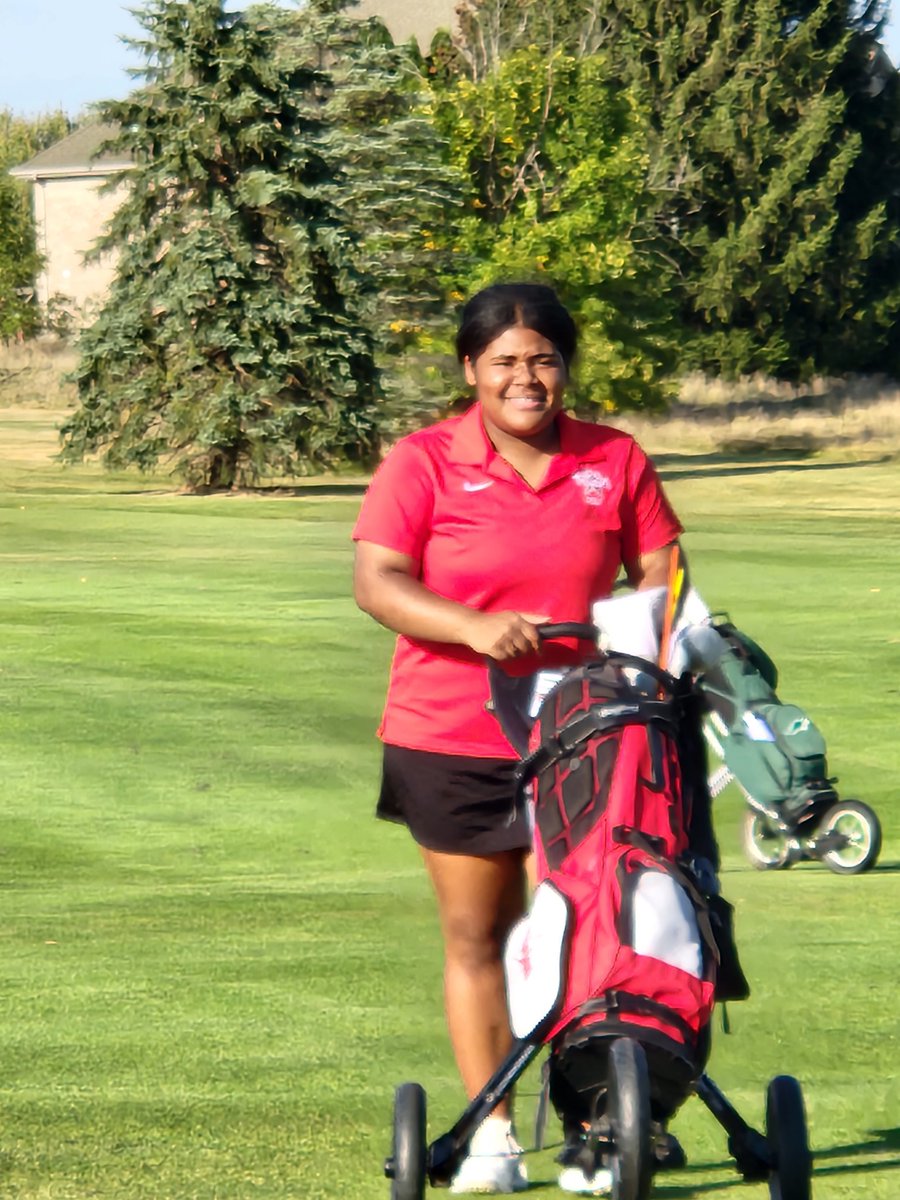 This girl just holed out from 60 yards @ turtle creek for her first birdie