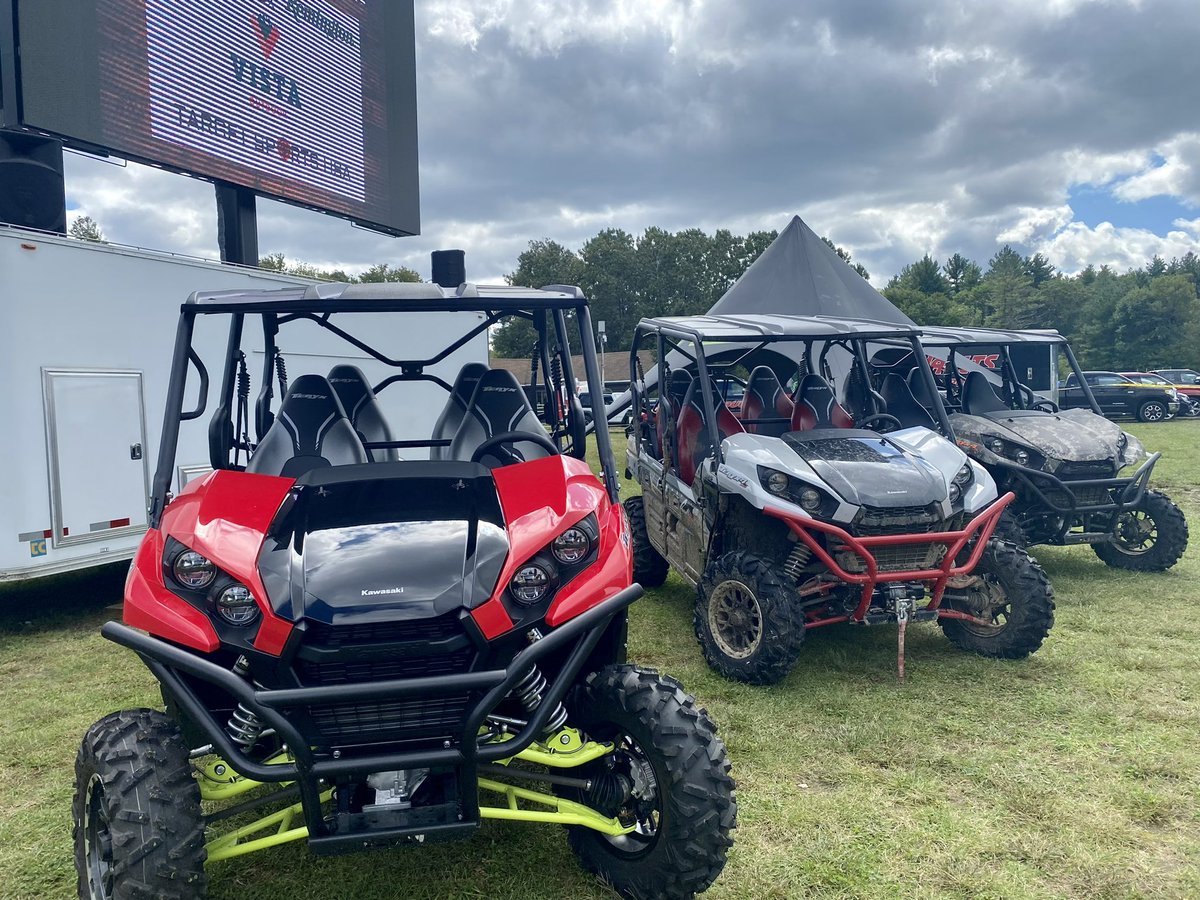 The #GoodTimes at Corporate Training Day and the Matt Light Celebrity Shoot-Out were brought by <a href="/KawasakiUSA/">Kawasaki USA</a>! Thanks to them for providing these units for our back-to-back events! 💚🛞