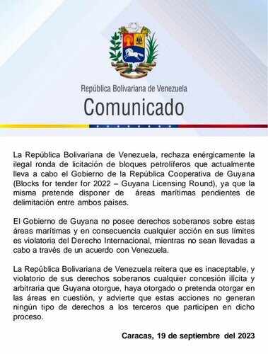 EL ZARPASO DELICTIVO DE GUYANA!
Desde la Dirección Nacional de la UPV y todas sus Estructuras Políticas y Sociales, condenamos y rechazamos la decision aberrante y desesperada de la República de Guyana. <a href="/NicolasMaduro/">Nicolás Maduro</a> <a href="/dcabellor/">Diosdado Cabello R</a> <a href="/delcyrodriguezv/">Delcy Rodríguez</a> <a href="/ConCiliaFlores/">Cilia Flores</a> <a href="/HectoRodriguez/">Héctor Rodríguez C.</a>