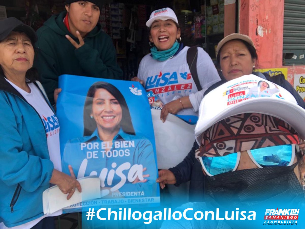 FrankSamaniegoM's tweet photo. 🫶🏻¡Buenaventura #Chillogallo se viste de esperanza!
Nuestra brigada turquesa avanza con la difusión del plan de trabajo de nuestra presidenta @LuisaGonzalezEc, reafirmamos día a día que hoy es #TiempoDeMujeres.👏🏻
#PorElBienDeTodos #LuisaPresidenta #Yo❤️ALuisa #PresidentaDeVerdad https://t.co/AtckfsLf8v