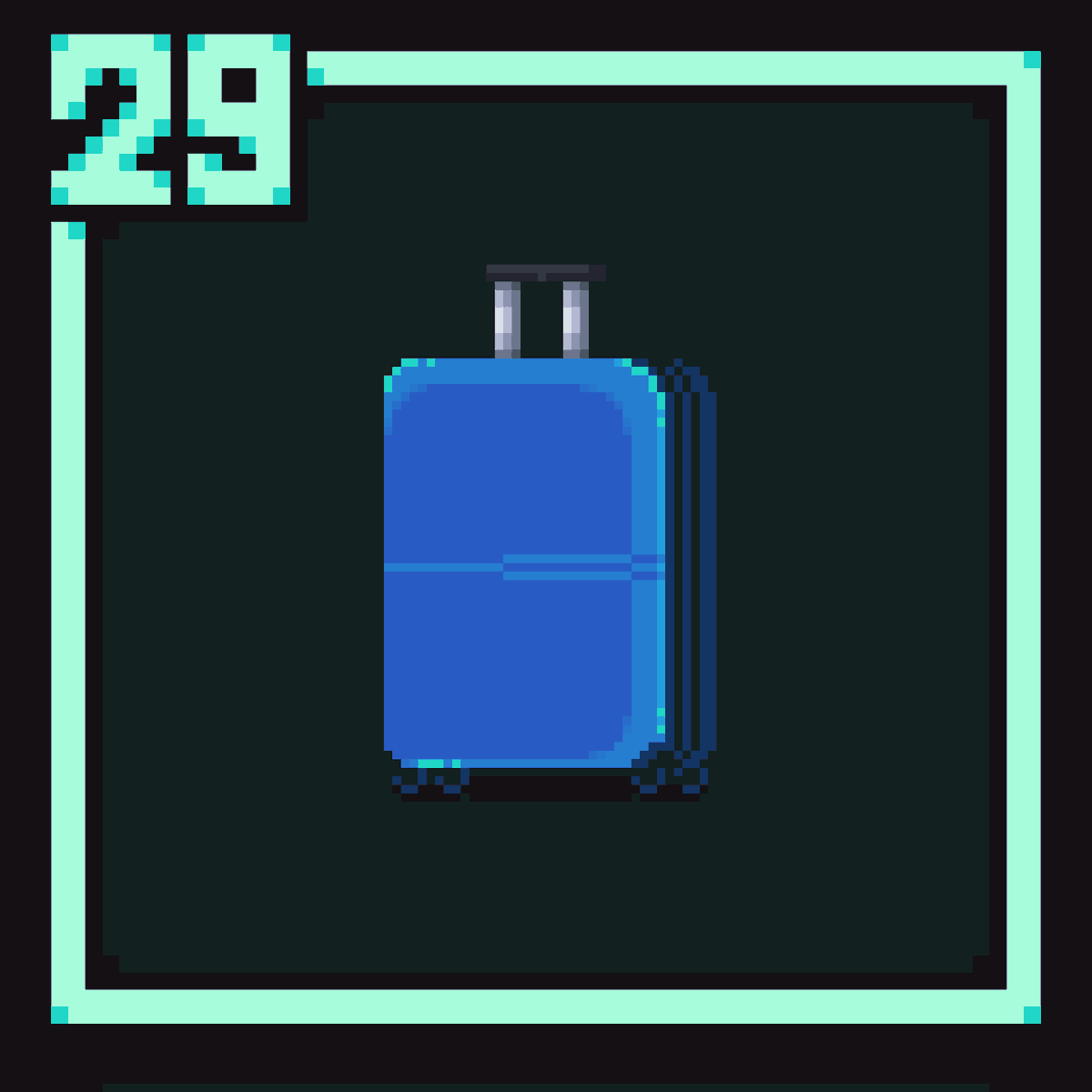 thayus_'s tweet photo. #pixelart #luggage

Day 29!

Made a simple one today: a suitcase!

Hope you guys like it :D https://t.co/aNh3sWfXOL