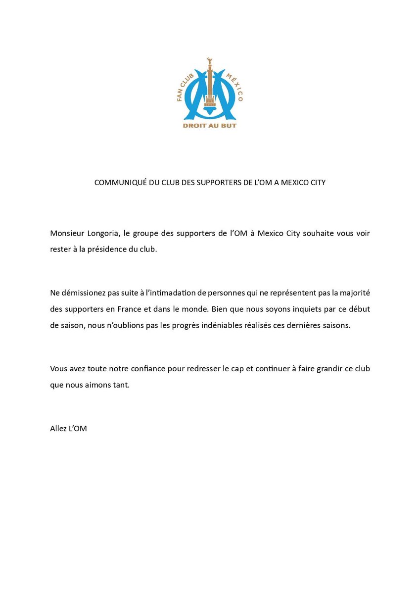 OM Mexico - Groupe officiel des supporters au MX tweet media