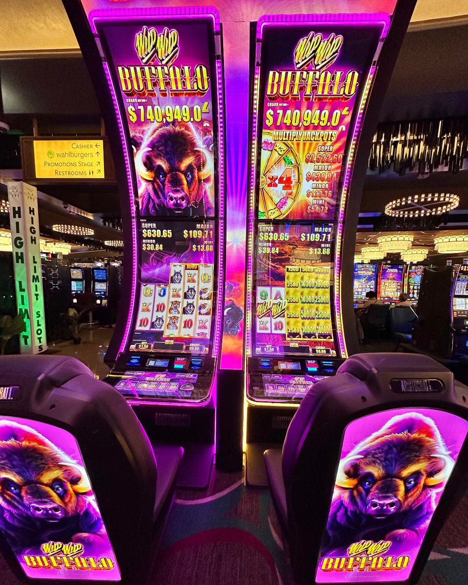 MorongoCasino's tweet image. Progressives that keep on progressing! Here are two vibrant and exhilarating slot progressives to take a leap on and see if luck in on your side!💫✨

🎰 Wheel of Fortune
Denom: 1¢ Max Bet: $8.00
🎰 Wild Wild Buffalo 
Denom: 1¢ Max Bet: $7.50
#slots #progressiveslots