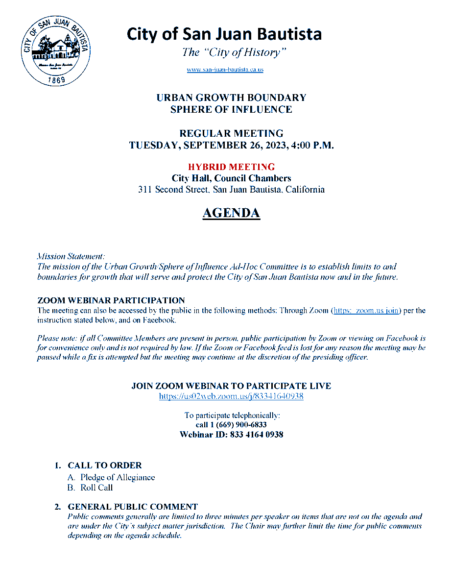 City of San Juan Bautista, CA tweet media