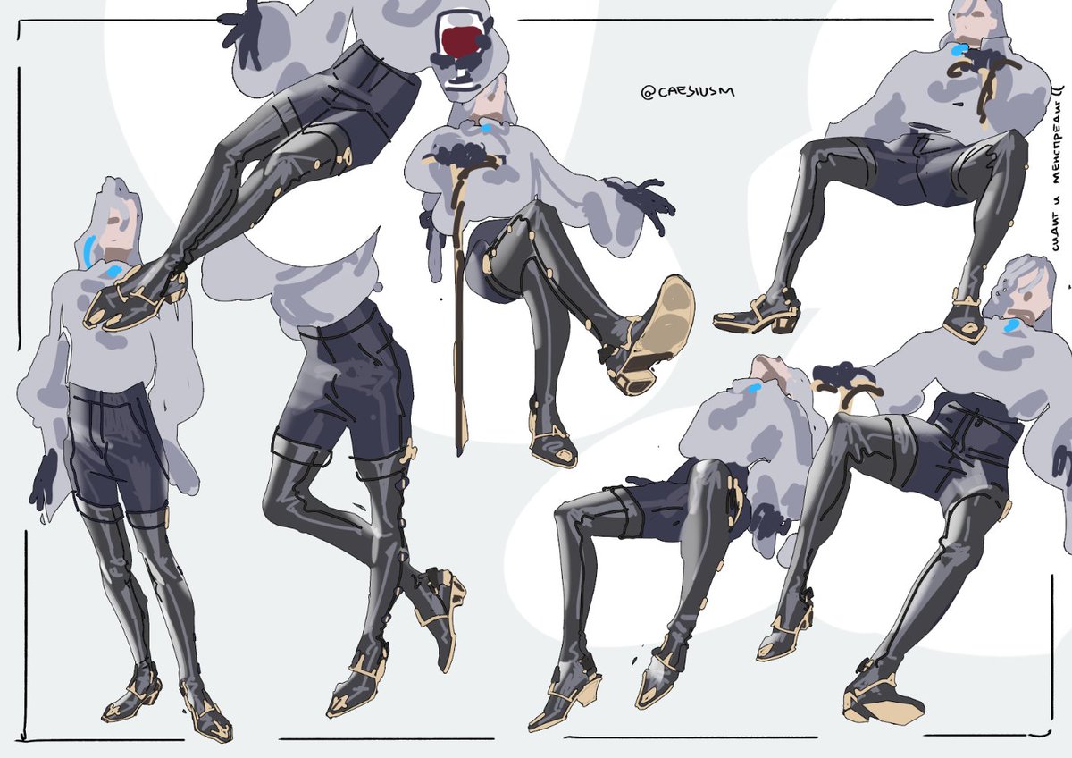 caesiusm's tweet image. love his boots 🩷  #Neuvillette #Genshinlmpact